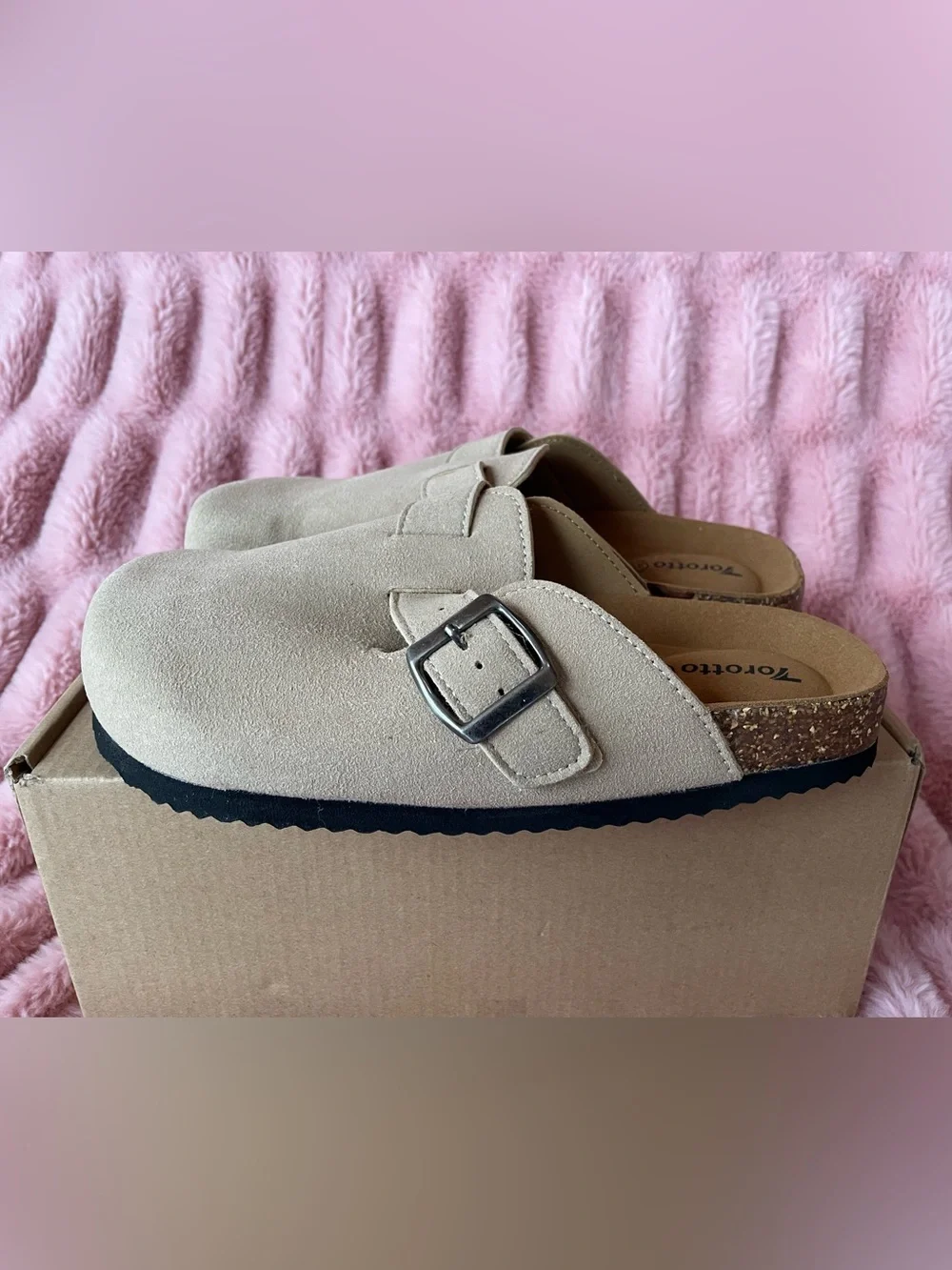Brand New, never wore, big kids clogs, size 4, light brown